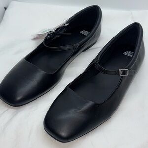 8 Wide Wild Fable “Elsa” Black Mary Jane Flats Discontinued Hard-to-Find Size 8W